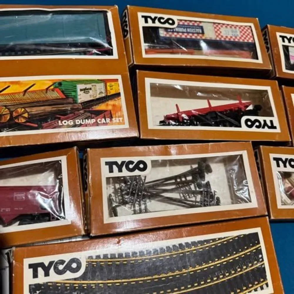 Vintage Tyco HO Scale Model Train and Train Accessories Lot.